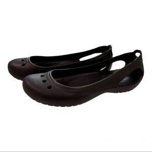 CROCS Kaydee Black Ballet Flats. size 7